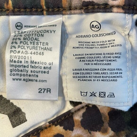 AG Farrah High Waist Skinny Jeans Leopard Print 27R - Picture 7 of 8